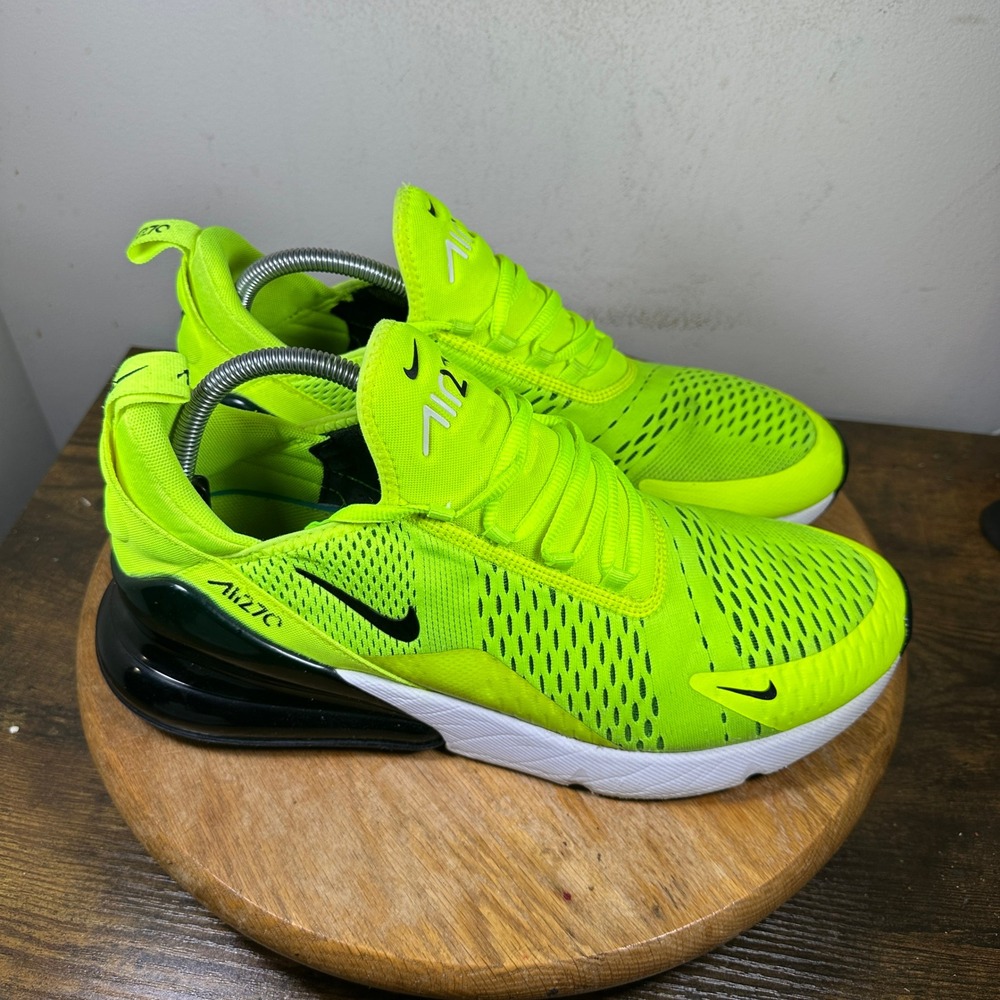 Nike Air Max 270 Volt Black Neon Yellow AH8050-701 Mens Size 11.5 Running Shoes